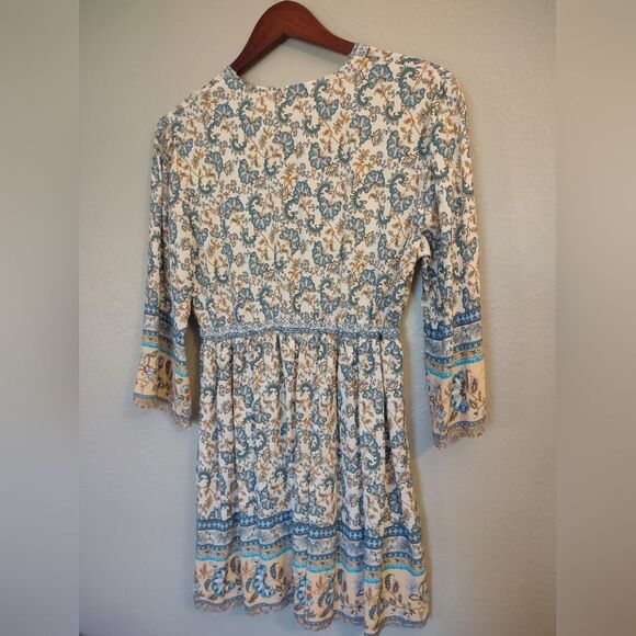 NorthStyle V-neck Drawstring Waisted Peasant Tunic Top/Dress Size Medium - Picture 10 of 13